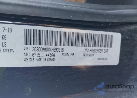 2019 Chrysler 300 Touring L из США, поврежденный, VIN 2C3CCAAGXKH693815